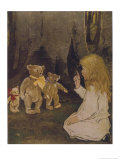 Goldilocks Gives Three Teddy Bears a Talking-To Reproduction procédé giclée par Jessie Willcox-Smith