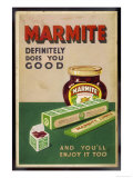 Marmite Spreads and Cubes Definitely Does You Good and You'll Enjoy It Too Giclée-tryk