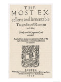 Frontispiece for Book of Shakespeare's Romeo and Juliet Giclee Print