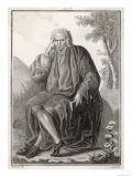 Laurence Sterne Author Depicted in Pensive Mood with His Characteristic Finger-On-Forehead Gesture Giclee Print