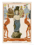 The Working Man is Garotted by the Establishment, The Army the Church and the State Giclée-Druck von M. Vanselow
