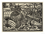 Pizarro Sets Sail from Panama to Conquer Peru Lámina giclée Pizarro Sets Sail from Panama to Conquer Peru Lámina giclée