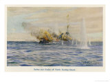 Australian Cruiser "Sydney" Destroys the German Raider "Emden" off North Keeling Island Giclee Print by William Lionel Wyllie