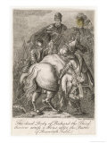 Richard III's Corpse is Carried on Horseback after the Battle of Bosworth Giclee Print by Issac Taylor