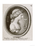 Sappho Greek Poet Giclee Print by J. Worlidge