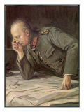 General Efw Von Ludendorff "Der Feldherr Ludendorff" Studies Plans of the Battlefield Giclée-Druck von Vogel 
