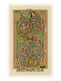 Interlacing Folial Designs from a German Bible Giclée-tryk