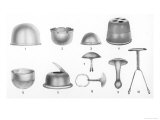 Various Forms of Female Contraception: Metal Caps and Studs Giclee Print