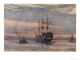 Nelson's Flagship at Portsmouth Lámina giclée por Norman Wilkinson Nelson's Flagship at Portsmouth Lámina giclée por Norman Wilkinson