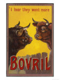 Two Worried Bulls: "I Hear They Want More Giclée-Druck