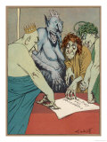 Greed Revenge and Other Devils Gloat Over the Treaty of Versailles Giclee Print