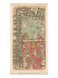 Part of a Calendar Used by Maya Priests, Depicting Gods and Symbolic Creatures Giclee Print