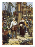 Sir Richard Grenville in the "Revenge" Fights the Spanish But "Revenge" is Sunk Giclee Print by W.r. Stott
