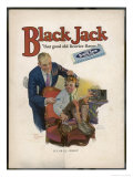 Boy is Torn Between His Addiction to His Radio Set and the Bar of Black Jack Liquorice Giclee Print by Leslie Thrasher