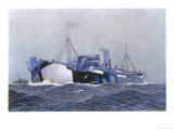 Merchant Ship in Camouflage Giclee Print