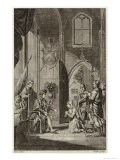 The Wife of Perkin Warbeck the Pretender to the Throne Pleads to Henry VII Giclee Print