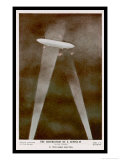 German Zeppelin Shot Down Over England Giclee Print by I.v. Studios