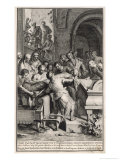 He is Buried in a Cave by His Sons Isaac and Ishmael Giclée-Druck von G. Van Der Gouwen