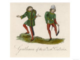 English Footwear: a Pair of Piked or Copped Shoes Also Called Poulaines or Cracowes ジクレープリント