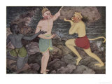 Building Bridge of Lanka Giclee Print by K. Venkatappa