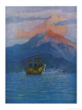 The Galleon at Vera Cruz Giclee Print by Newell Convers Wyeth