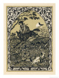 Wolf Carries Young Guillemette to Meet Its Master Satan: in the Forest It Becomes an Old Hag Lámina giclée por Bernard Zuber
