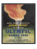 The Cover of the Official Report Featuring the Olympic Torch on the Cover Giclee Print