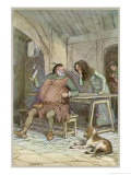 The Merry Wives of Windsor, Act II Scene II: Falstaff and Mistress Quickly Giclee Print by Hugh Thomson