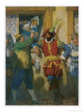 The Sea Captain John Oxenham Enjoying a "Tankard of Sack" with His Fellow Sailors Giclee Print by Newell Convers Wyeth