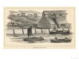 Staith from Which Coal is Being Transferred onto Barges on the River Tyne North-East England reproduction procédé giclée