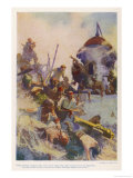 Henry Morgan and His Men Sack the Spanish-Held City of Panama Giclee Print by Allan True