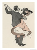 Two Dancers at the Munchen Carnival Abandon Themselves Uninhibitedly to the Delight of the Waltz Giclée-Druck von Ferdinand Von Reznicek