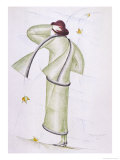 Simple Tailored Costume and Matching Scarf by Madeleine Vionnet Giclee Print by Thayaht 