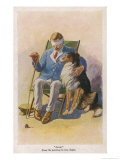 "Pals", a Soldier Blinded in the War is Comforted by a Sheepdog Giclee Print by George Soper