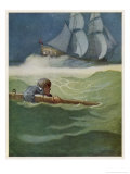 David after the Wreck of the Covenant Giclee Print by Newell Convers Wyeth