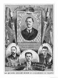 Portraits of Four Leading French Terrorists: Ravachol Vaillant Emile Henry and Caserio Giclee Print by Leo Taxil
