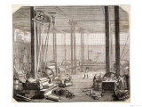 Interior of a French Rubber Factory Giclee Print
