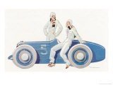 Women Join the Racing Driver Fraternity Giclée-Druck von René Vincent