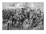 British Cavalry in Action Reproduction procédé giclée par Dudley Tennant