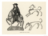 The Monk on Horseback Riding with Spurs Giclee Print