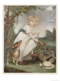 Young Boy Master Henry Hoare Wears a High-Waisted White Muslin Frock with Tucks Reproduction procédé giclée par C. Wilkin
