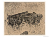 The Devouring Flames Curl Round the Body of Brunnhilde as She Lies Lámina giclée por Hans Thoma The Devouring Flames Curl Round the Body of Brunnhilde as She Lies Lámina giclée por Hans Thoma