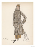 3/4 Length Coat Narrow in the Bodice Giclee Print