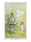 Alice Walks Away from the Caterpillar Giclee Print by W.h. Walker