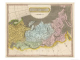 Map of the Russian Empire Giclee Print by J. Wallis