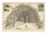 Map of Amsterdam Giclee Print by Van Brouwer 