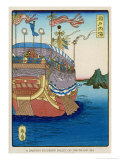 The Pleasure-Barge of a Daimyo of the Togugawa Era on the Inland Sea reproduction procédé giclée par Tsukioka Kinzaburo Yoshitoshi
