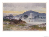 Hot Pools Near Ngongotaha Mountain Reproduction procédé giclée par F. Wright