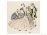 An Aristocratic German Pair Go Through the Stately Paces of the Menuett Giclee Print by Ferdinand Von Reznicek
