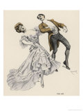 An Elegant German Couple Lean Over Backwards to Perform the Dance in True Plantation Style Giclee Print by Ferdinand Von Reznicek